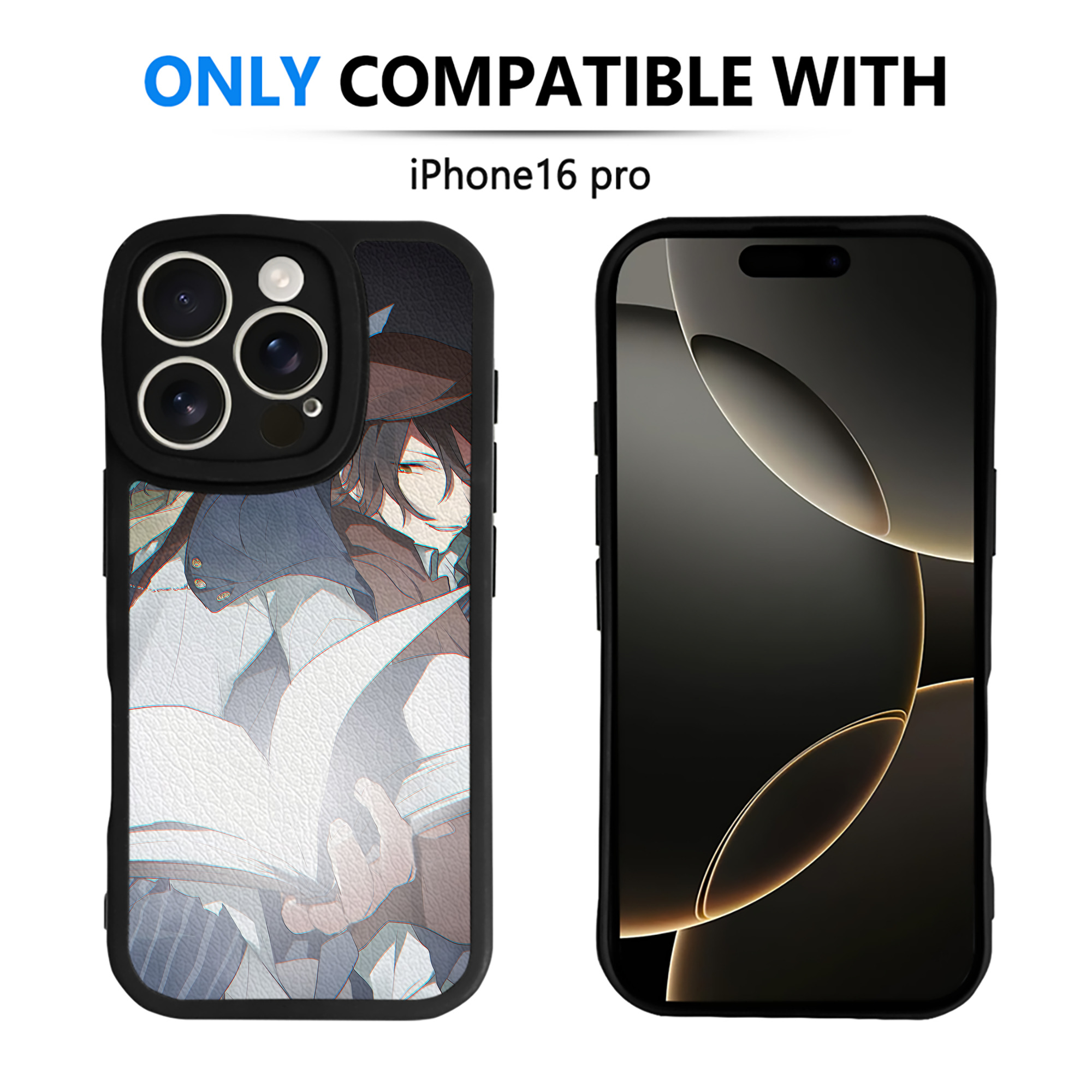 （画像用） 文豪ストレイドッグス Bungo Stray Dogs 【iPhone 16シリーズ対応】シリコンスマホケース（レザー調） 材質：シリコン